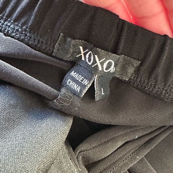 XOXO Black Jersey Tie Around Neck Evening Long Maxi Dress LARGE - Picture 10 of 11